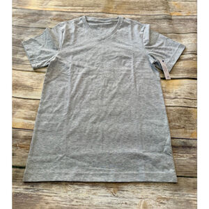 NWT GREY V NECK TEE-XS